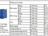 Kích Thước Container 20 Feet